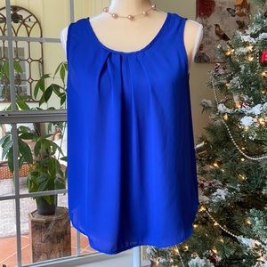 Unique Cobalt Blue Cross Back Top by Papermoon, Like New
